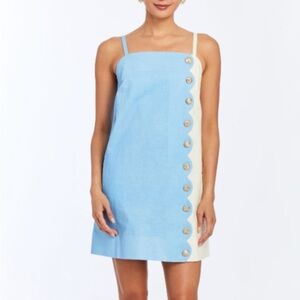 Mestiza New York Etta Strappy Mini Dress Linen Blend Square Neck Sleeveless Sz 6